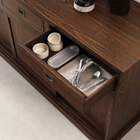 Buffet Aparador Sala De Jantar Retrô Madeira Cor Imbuia Savona