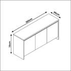 Buffet Aparador Sala Estar Madrid 3 Portas