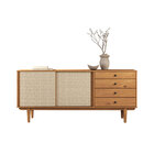 Buffet Aparador Sala Madeira Retrô 4 Gavetas Freijó Simona