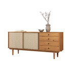 Buffet Aparador Sala Madeira Retrô 4 Gavetas Freijó Simona