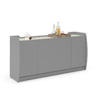 Buffet Aparador Sublime 160 Cinza Off White - Gelius