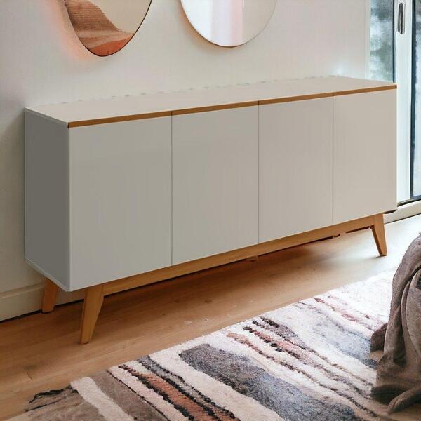 Buffet Ares Lux 04 Portas Gianduia E Nature Tebarrot