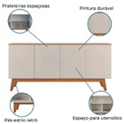 Buffet Ares Lux Quatro Portas 1.61 Branco/nature - Tebarrot M