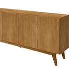 Buffet Ares Lux Quatro Portas 1.61 Nature - Tebarrot Móveis