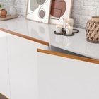 Buffet Ares Lux Três Portas 1.25 Branco/nature - Tebarrot Móv