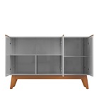 Buffet Ares Lux Três Portas 1.25 Branco/nature - Tebarrot Móv