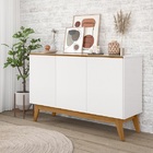 Buffet Ares Lux Três Portas 1.25 Branco - Tebarrot Móveis
