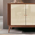 Buffet Argo Edn Móveis 3 Portas 140cm Pés Em Madeira Maciça N