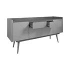 Buffet Armand Cedro Azul Cobalto 4 Portas Com Puxadores Cava