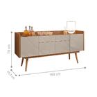 Buffet Armand Cedro Off White 4 Portas Com Puxadores Cava