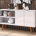 Buffet Armário Branco C/ 2 Portas P/ Sala De Jantar