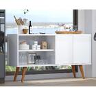 Buffet Armário Branco Com 2 Portas Para Sala De Estar