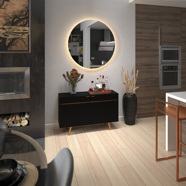 Buffet Assis Preto Balcão Retrô Ajl Novidade