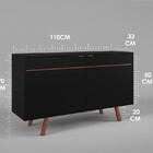 Buffet Assis Preto Balcão Retrô Multiuso