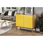 Buffet Balcão 2 Portas Elohin Imperador Móveis Nat/amarelo