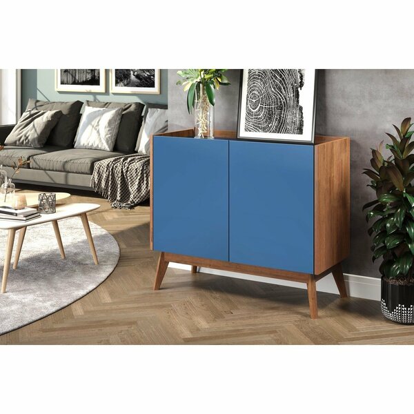 Buffet Balcão 2 Portas Elohin Imperador Móveis Nat/azul