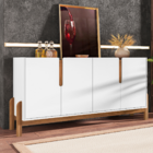 Buffet Balcão 4 Portas E Prateleiras Multiuso Organizadora Pé