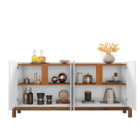 Buffet Balcão 4 Portas E Prateleiras Multiuso Organizadora Pé