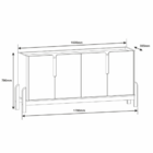 Buffet Balcão 4 Portas E Prateleiras Multiuso Organizadora Pé
