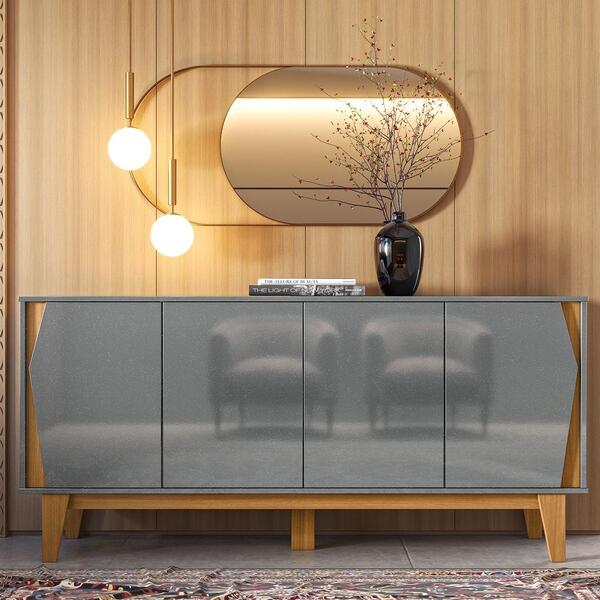 Buffet Balcão Aparador 4 Portas 165,2 Cm Organizador Multiuso