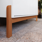 Buffet Balcão Aparador Sala de Jantar com Puxador em Couro e