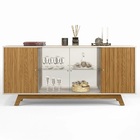 Buffet Balcão Encanto 4 Portas Carvalho Europeu Creme Tana De