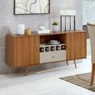 Buffet Ballet 2 Portas 1 Gaveta Retrô Lopas Rovere Naturale/o