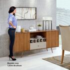 Buffet Ballet 2 Portas 1 Gaveta Retrô Lopas Rovere Naturale/o