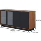Buffet Bancada 160 Cm 4 Portas V1524 Clb