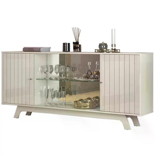 Buffet Bancada 4 Portas 22556 Creme Dj Moveis