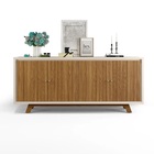 Buffet Bancada Mercuri 4 Portas Carvalho Europeu Creme Tana D