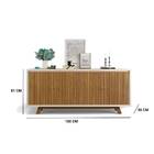Buffet Bancada Mercuri 4 Portas Carvalho Europeu Creme Tana D