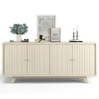 Buffet Bancada Mercuri 4 Portas Creme Tana Decor
