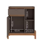 Buffet Bar 1 Porta 1 Gaveta  Manaus Cinza Pérola Cedro