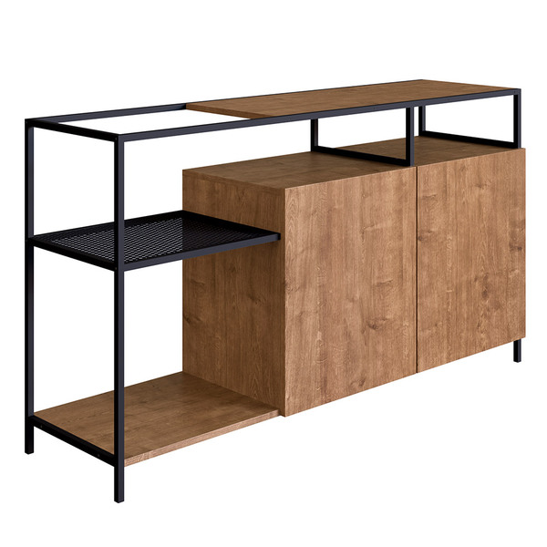 Buffet Bar Dinâmico New Vermont E Preto 135 Cm - D'rossi