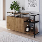 Buffet Bar Dinâmico New Vermont E Preto 135 Cm - D'rossi