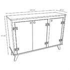 Buffet Belfast 3 Pt Preto Madeirado