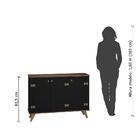 Buffet Belfast 3 Pt Preto Madeirado