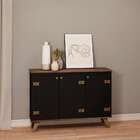 Buffet Belfast 3 Pt Preto Madeirado