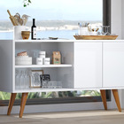 Buffet Branco 4 Pés   2 Portas Para Sala De Estar 120cm
