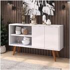 Buffet Branco C 2 Portas + 4 Pés Palito Para Sala De Estar