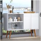 Buffet Branco C 2 Portas & 4 Pés Palito Para Sala De Estar