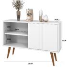 Buffet Branco C 4 Pés Palito Para Sala De Estar