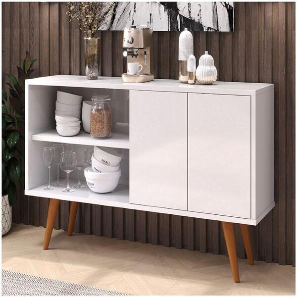 Buffet Branco Com 2 Portas E 4 Pés Palito