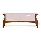 Buffet Brasa 4pt Cacau E Rosa Claro