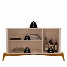 Buffet Buriti Com Puxador E Pés Em Madeira Maciça Offwhite