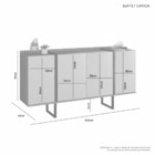 Buffet Carícia Sem Tela 4 Portas Jcm Móveis Off/noronha