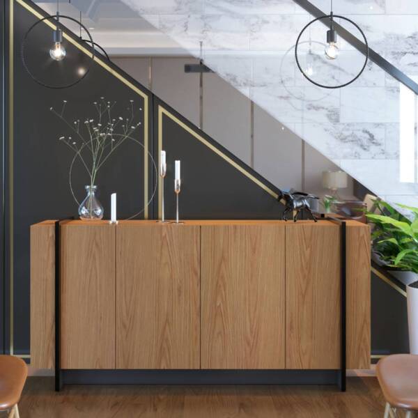 Buffet Chanel 160cm Freijó Preto Fosco Tana Decor