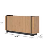 Buffet Chanel 160cm Freijó Preto Fosco Tana Decor