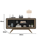 Buffet Channel Nature/preto Fosco – Fabri Móveis